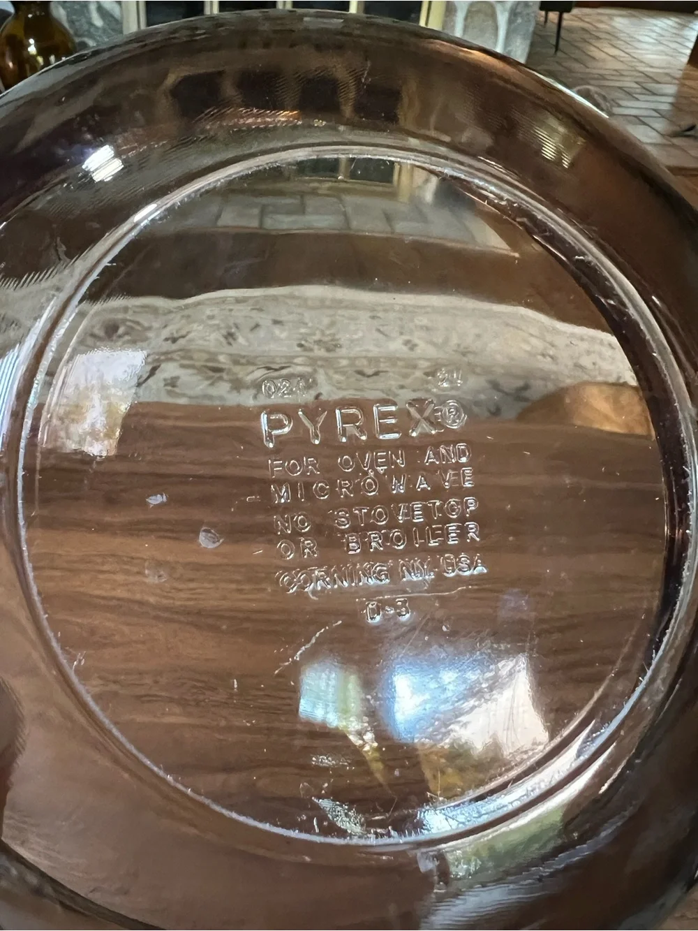 Vintage Pyrex 024 Corning Amber Brown Casserole Dish Ovenware